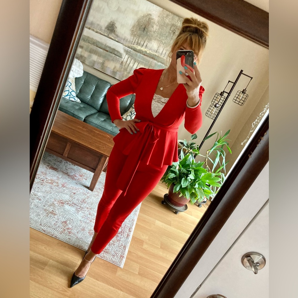 2 piece red outfit